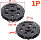1Pc New Diff Main Gear(58T) 03004 HSP RedCat Himoto Spare Parts For 1/10 RC Model Car