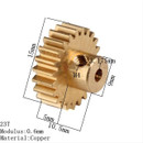 HSP 11153 Motor Gear 0.6M Module 23T Copper Gear for 1:10 94107 94107pro 94170 94170pro RC Off road Buggy Truck Car
