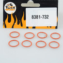 DHK  Hobby RC CAR PARTS O-rings for Hex (12x15x1.5mm) 8 pcs (RC Car spare parts 8382/8381 Adapters Wheel Shaft Pins Fixed Rubber Rings)