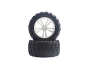 Himoto 1/10 scale RC CAR parts 31804W White Tires and Wheels for Truck/Monster Truck (31613W+31803) 2P