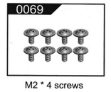 Wltoys 12428 12423 RC Car Spare parts 0069 Pan head screws with cross media(M2.0x4 PMW) 8pcs