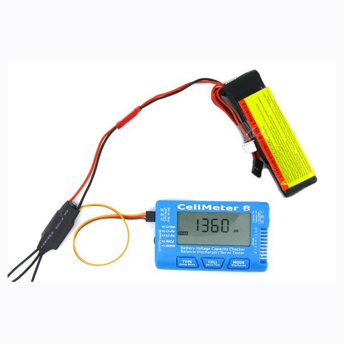 jrelecs 2.1 Screen RC Cell Meter-8 Digital Battery Capacity Checker For LiPo/LiFe/Li-ion/NiCd/NiMH 