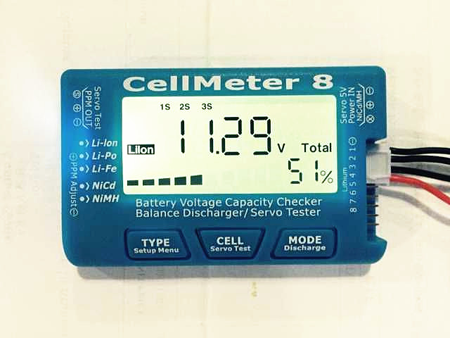 RC CellMeter-8 Digital Battery Capacity Checker For NiMH Nicd LiFe LiPo Li-ion 
