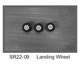 Dynam DY8936 SR22 Landing Wheel (3pcs) SR22-09