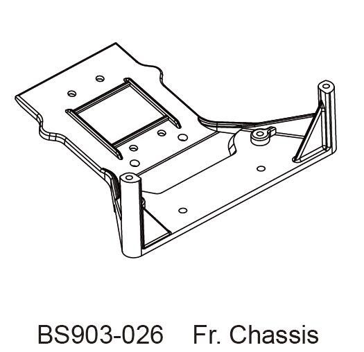 BS903-026 HI903-026 Fr Avant Châssis 1pc Plastique-Bsd Parties 
