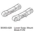 BSD  RC CAR PARTS BS903-028 Lower Susp. Mount Block-Fr/Rr