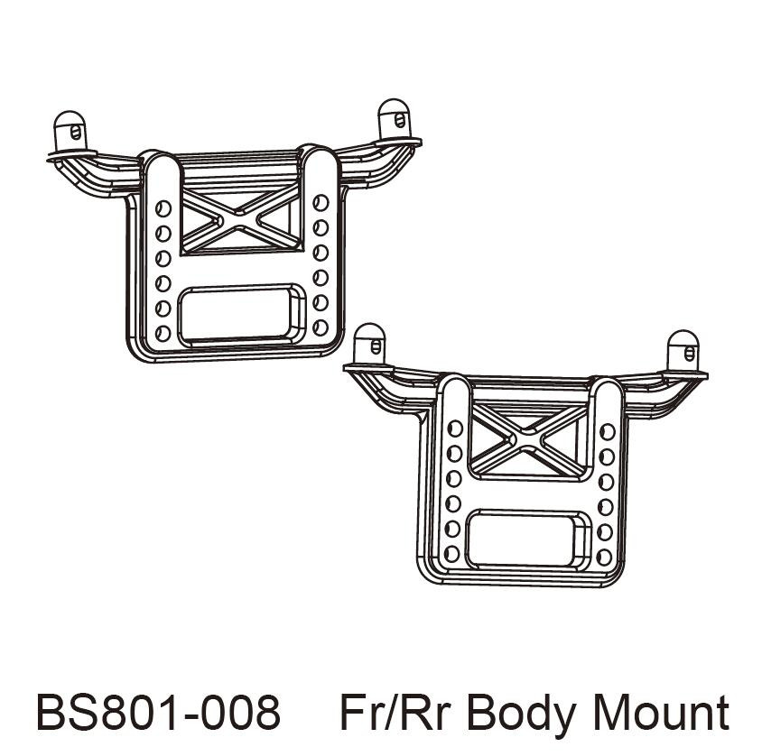BSD Racing avant//arrière Body Mount BS801-008