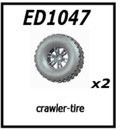 JLB Racing 1/8 41101 Climbing Car Parts ED1047 Crawler Complete Tires 2PCS