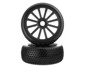 Himoto Racing 1/8 Black Rim & Tire Complete For Buggy  2P 821003B RC CAR Parts