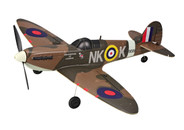 TOP RC Hobby TOP098B02 New Mini Spitfire 450mm RC Warbird Brown Airplane RTF