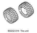 BSD BS232-014 Tire Unit Pair for BSD Rampage BS232