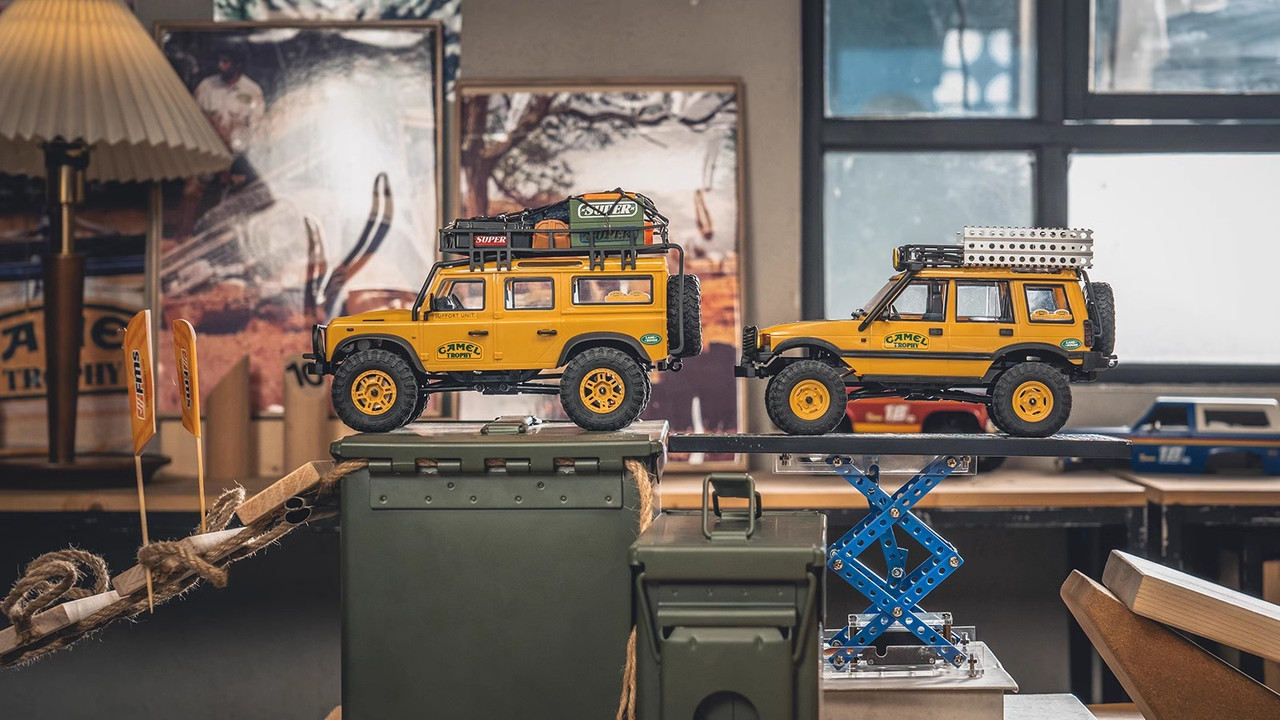FMS 1:24 FCX24M ランドローバー ディフェンダーD90 キャメル