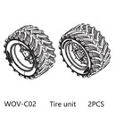 Wov Racing Tire and Wheel Assembly WOV-V02 for 1/9 RC Monster Truck