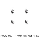 Wov Racing 17mm Hex Nut 4 Pieces WOV-002 for 1/9 RC Monster Truck