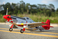 FMS 1400mm P-51D Red Tail V8 PNP Version FMS008P without Transmitter and Receiver, Lipo Battery