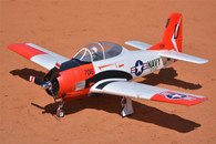 FMS 1400mm T-28D Trojan V4 Red PNP Version FMS083PRD without 6CH Tanmistter and Receiver, Lipo Battery