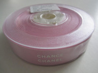 Pink Ribbon with White Letters 3/4" - 25 Meters