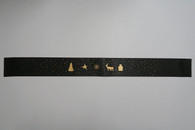 Black Ribbon with Gold Christmas Tree Star CC Logo Deer No.5 Gold Print