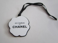 Les Camelias de Black & White Double Layer Plastic Ornament
