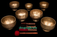 Antique Stem Singing Bowl Set #128