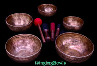 Tibetan Singing Bowl Set #122: Pentatonic Rim (5 pc.)