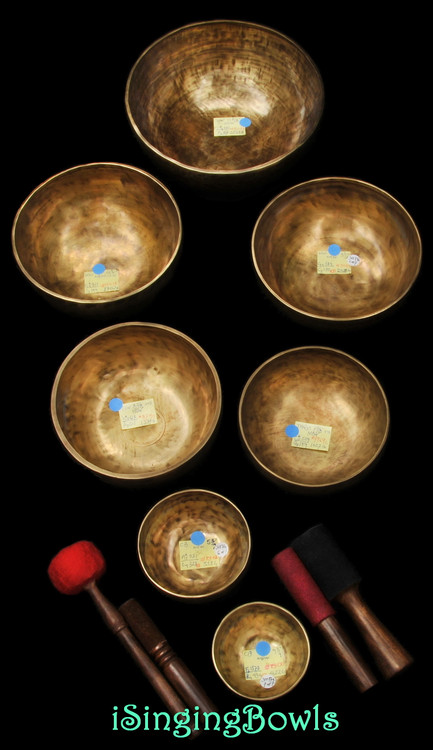 Legendary-quality Cycle of Fifths Singing Bowl Set w/  432 Hertz tuning.