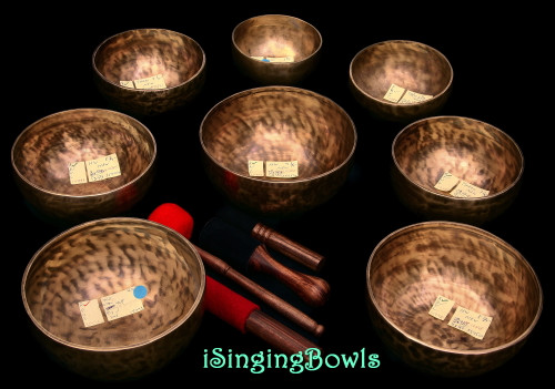 Tibetan Singing Bowl Set #218: Chakra-Tuned