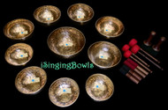 Tibetan Singing Bowl Super Set #217: Alexandre Tannous Method (10 pc.)
