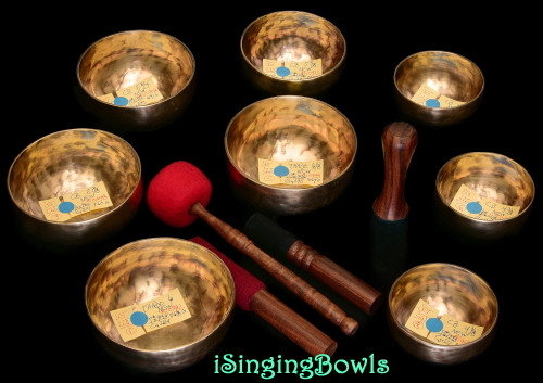 Tibetan Singing Bowl Set #225: Chakra-Tuned