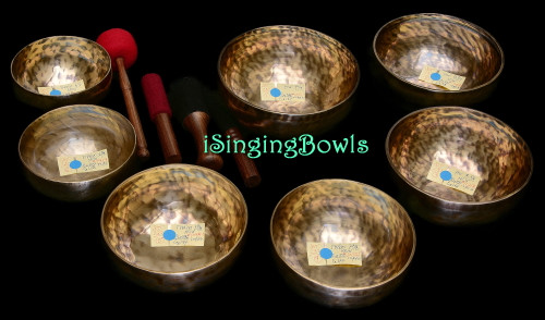 Tibetan Singing Bowl Set #232:  w/ 444 Hz Tuning