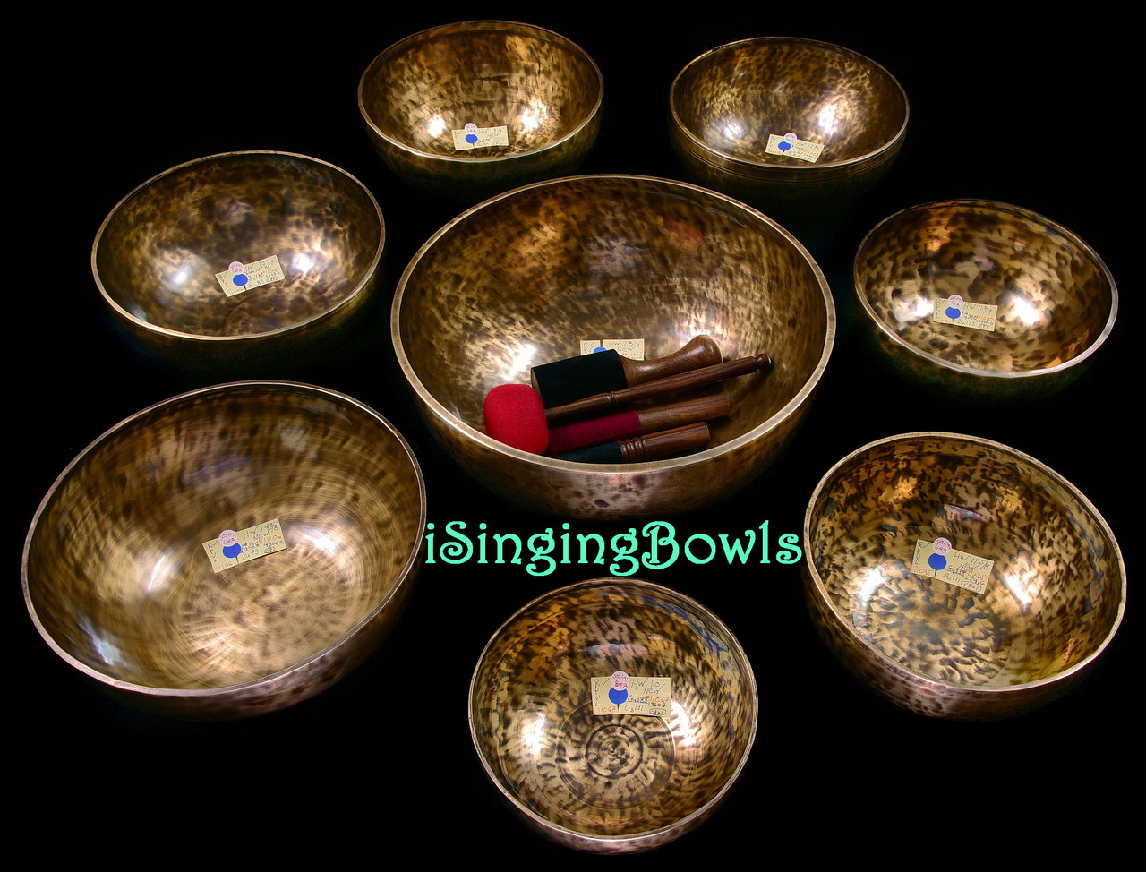 Tibetan Singing Bowl Set #241: Basso Profundo 2nd Octave Master