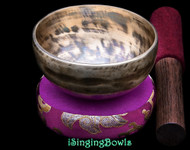 New Tibetan Singing Bowl #11086: Cup 4",  C5 & F#6