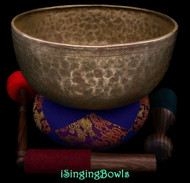 Antique Tibetan Singing Bowl #N225: HW 11 1/2", circa 18th Century, G2 & D#4.