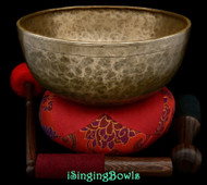 Antique Tibetan Singing Bowl #N226: HW 11 3/4", circa 18th Century, G2 & D#4.