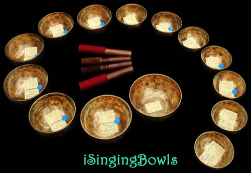 Tibetan Singing Bowl Set #35: Chromatic (14 pc.)