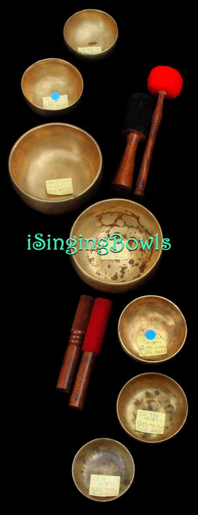 Antique Tibetan singing bowl set #51