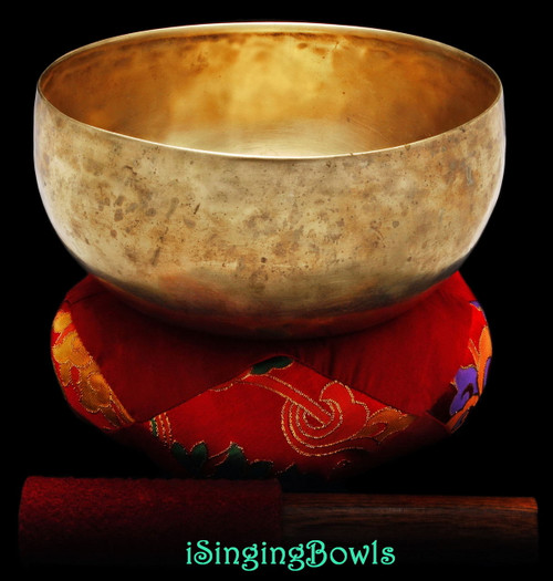 Antique Tibetan Lotus-style singing bowl #8814