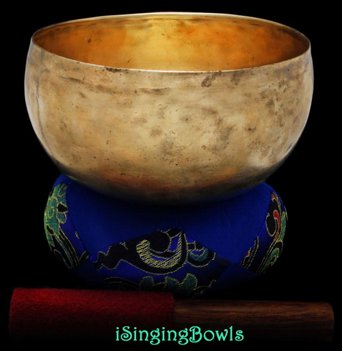 Antique Tibetan Lotus-style singing bowl #8883