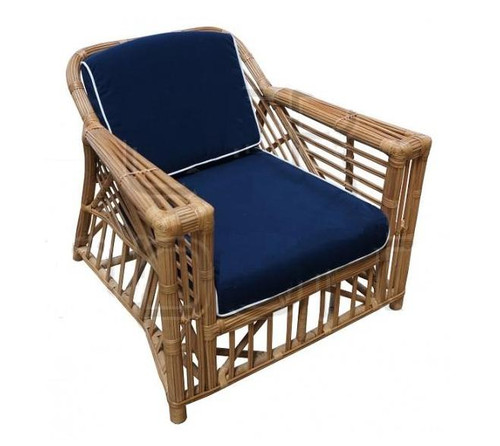 Ballina Arm Chair - Honey/Navy