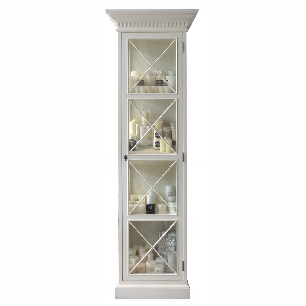 French Cross Display Cabinet Narrow