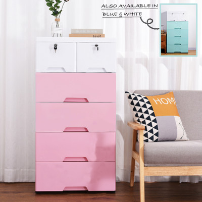 5 Tier Tallboy Dresser Chest Of Drawers With Wheels Big Storage