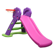 Kids Slide And Basketball Activity Set Purple Pink