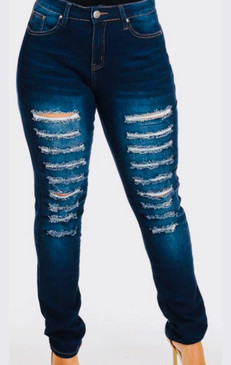 Navy Ripped Jeans