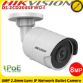 Hikvision DS-2CD2085FWD-I 8MP 4K 2.8mm fixed lens 30m IR IP67 H.265+ IP Network Mini Bullet Camera