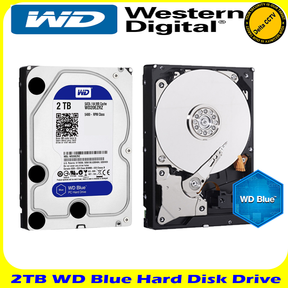 WD 2TB 7200 Blue SATA 6Gbps 64MB Cache Hard drive