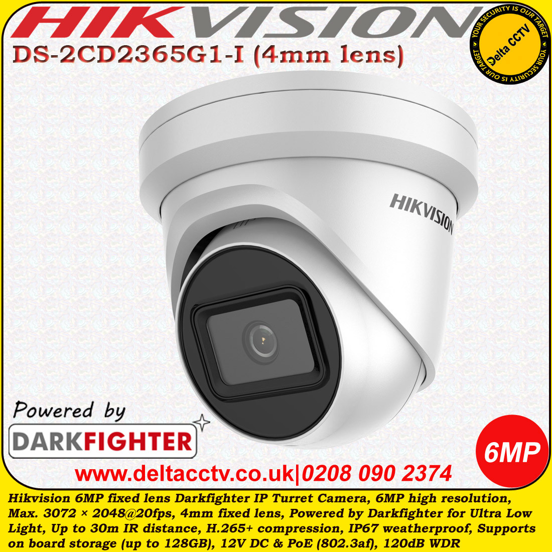hikvision darkfighter turret camera