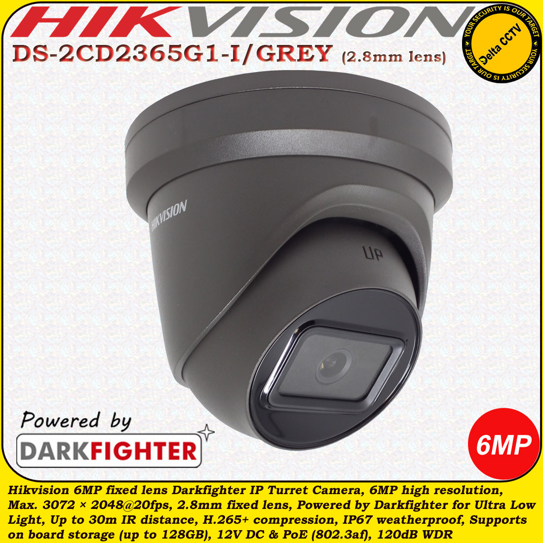 Hikvision sales darkfighter turret