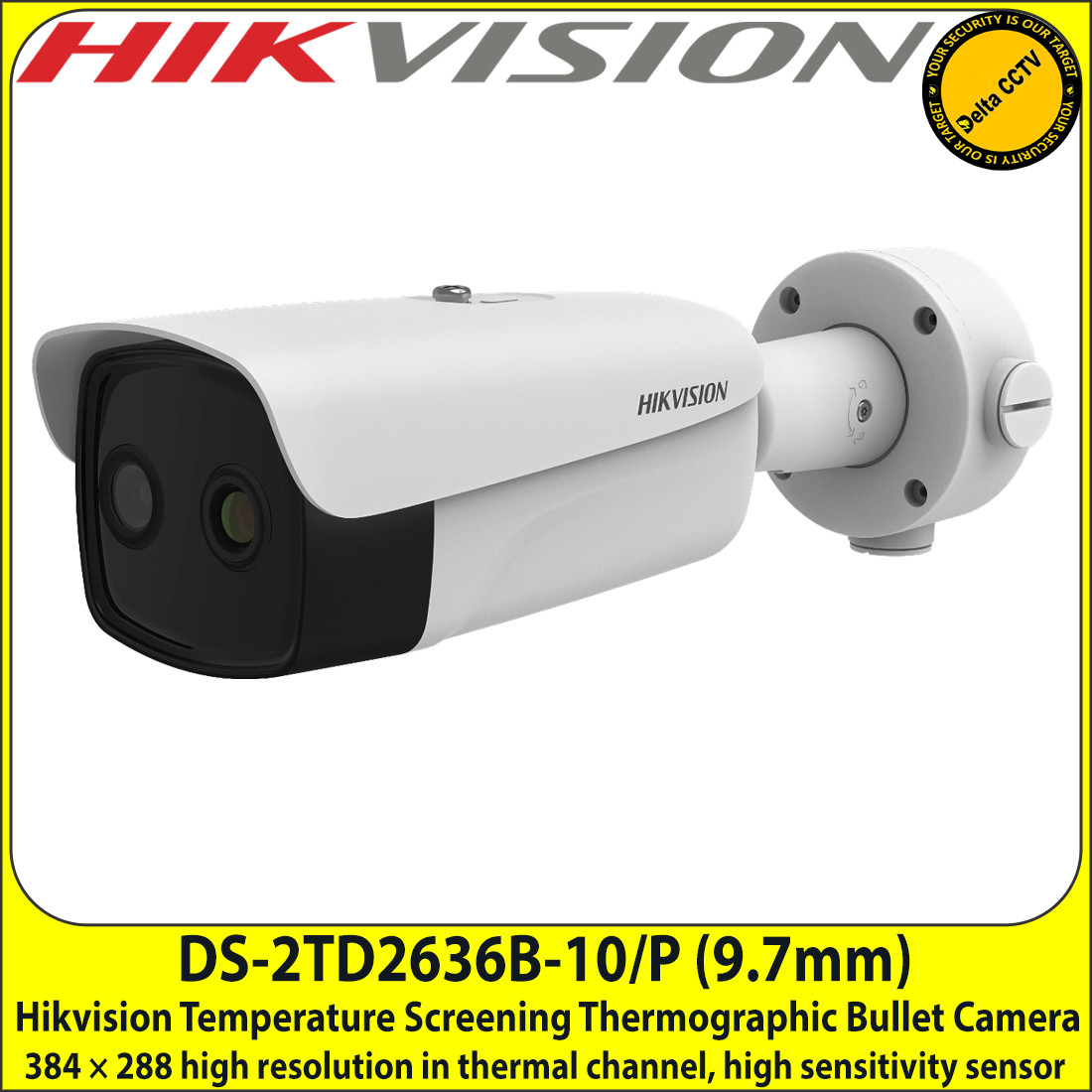 Hikvision DS-2TD2636B-10/P fixed lens thermographic bullet