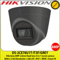 Hikvision DS-2CE78U1T-IT3F/GREY 8MP 2.8mm fixed lens turret camera with 8MP high resolution (4K), Up to 60m IR distance, IP67 weatherproof, 4 in 1, can be used as TVI, CVI, AHD or Analogue camera