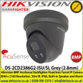 Hikvision 8MP AcuSense Darkfighter Fixed lens Turret Network Camera 3840 x 2160 Resolution, 30m IR, IP66, Built-in Speaker and Alarm - DS-2CD2386G2-ISU/SL Grey (2.8mm)  